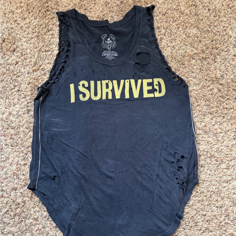 Black 'I Survived' Sex Pistols Tank Top